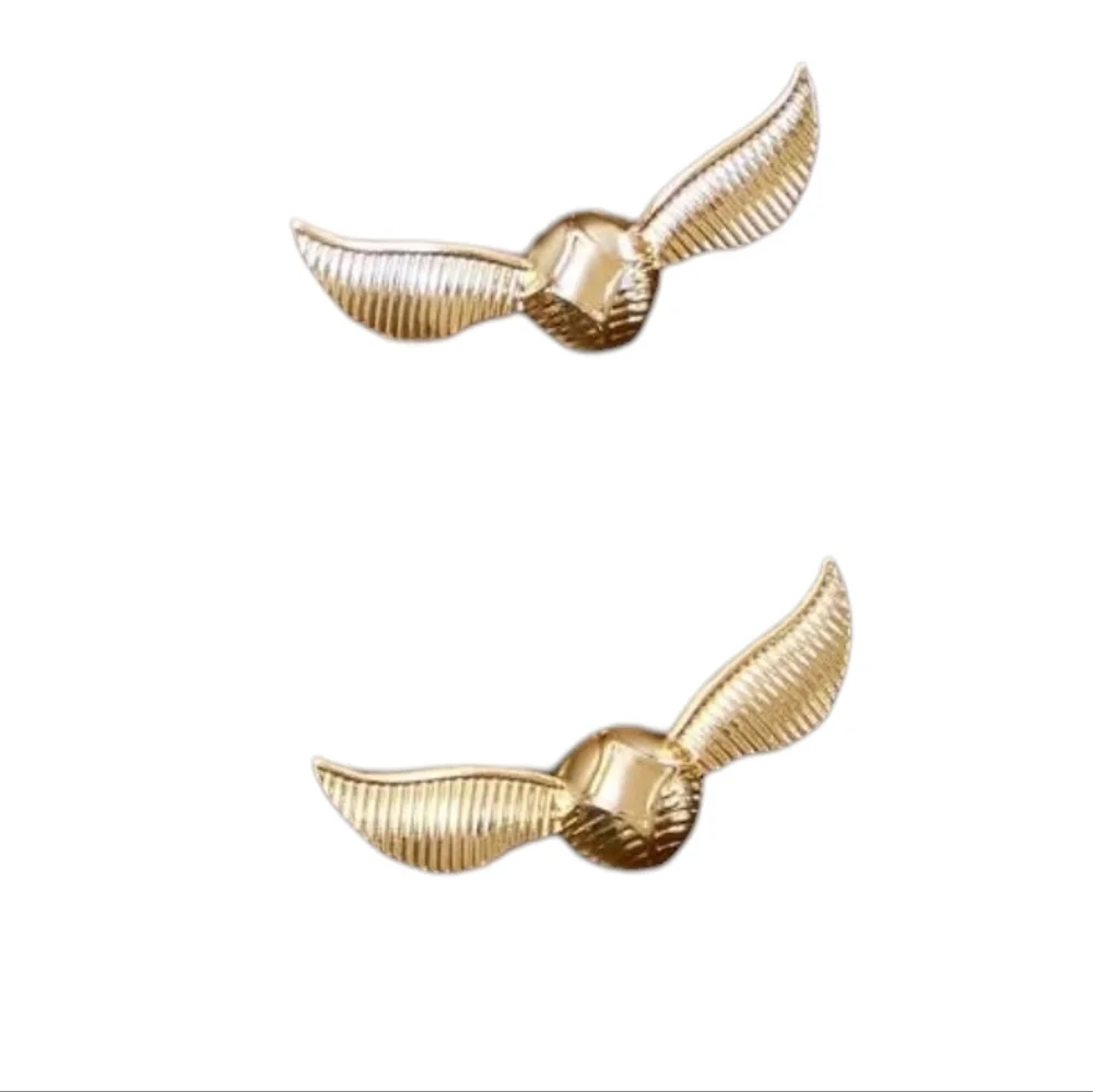 18K Gold Harry Potter Golden Snitch Quidditch Hogwarts Magic Stud Girls Earrings